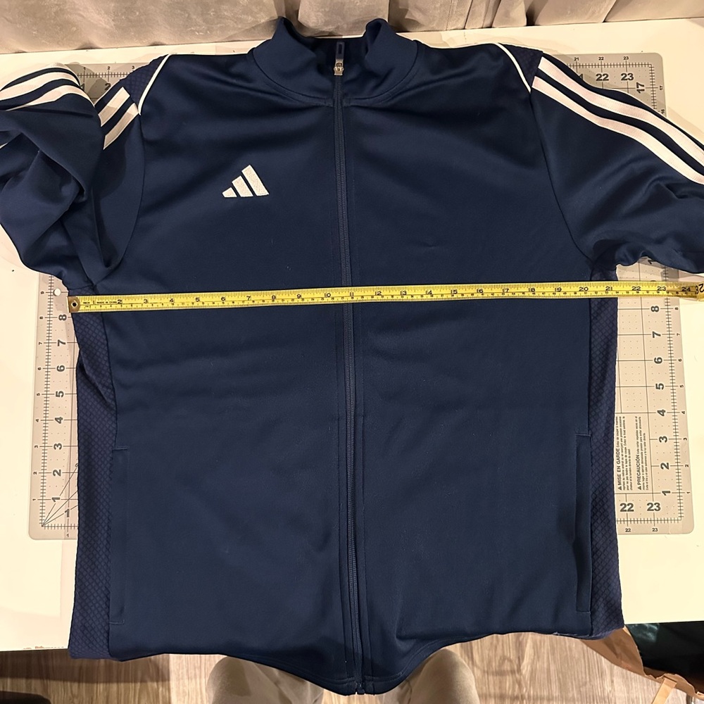 Adidas Blue Slim Fit Track Jacket - Picture 10 of 10